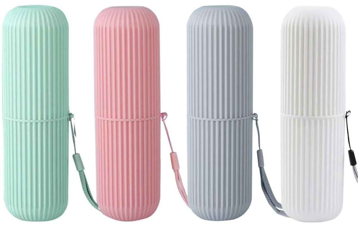 Omgoods - Set van 4 Reis Tandenborstelhouders voor Kinderen