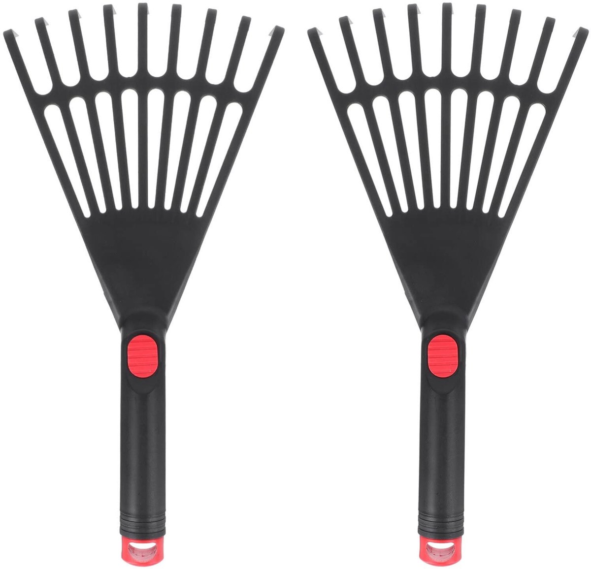 Omgoods- Handhark - Ergonomische Kunststof Handgreep - Tuinhark - Bladhark - Bodemlosmaken - Slijtvast - 2 Stuks