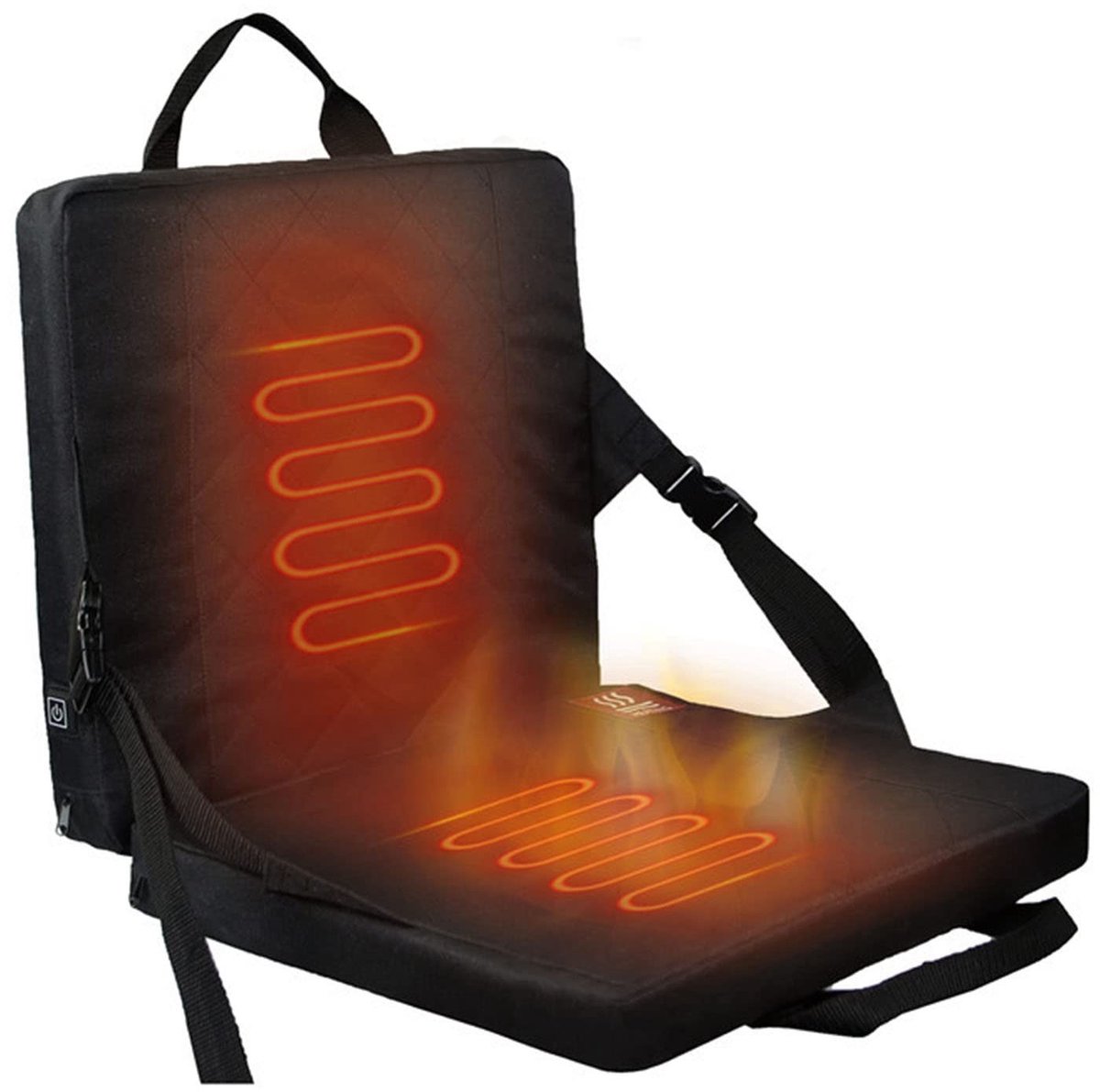 Omgoods - Vouwbare Verwarmde Zitkussen voor Comfort, Draagbaar en Oplaadbaar