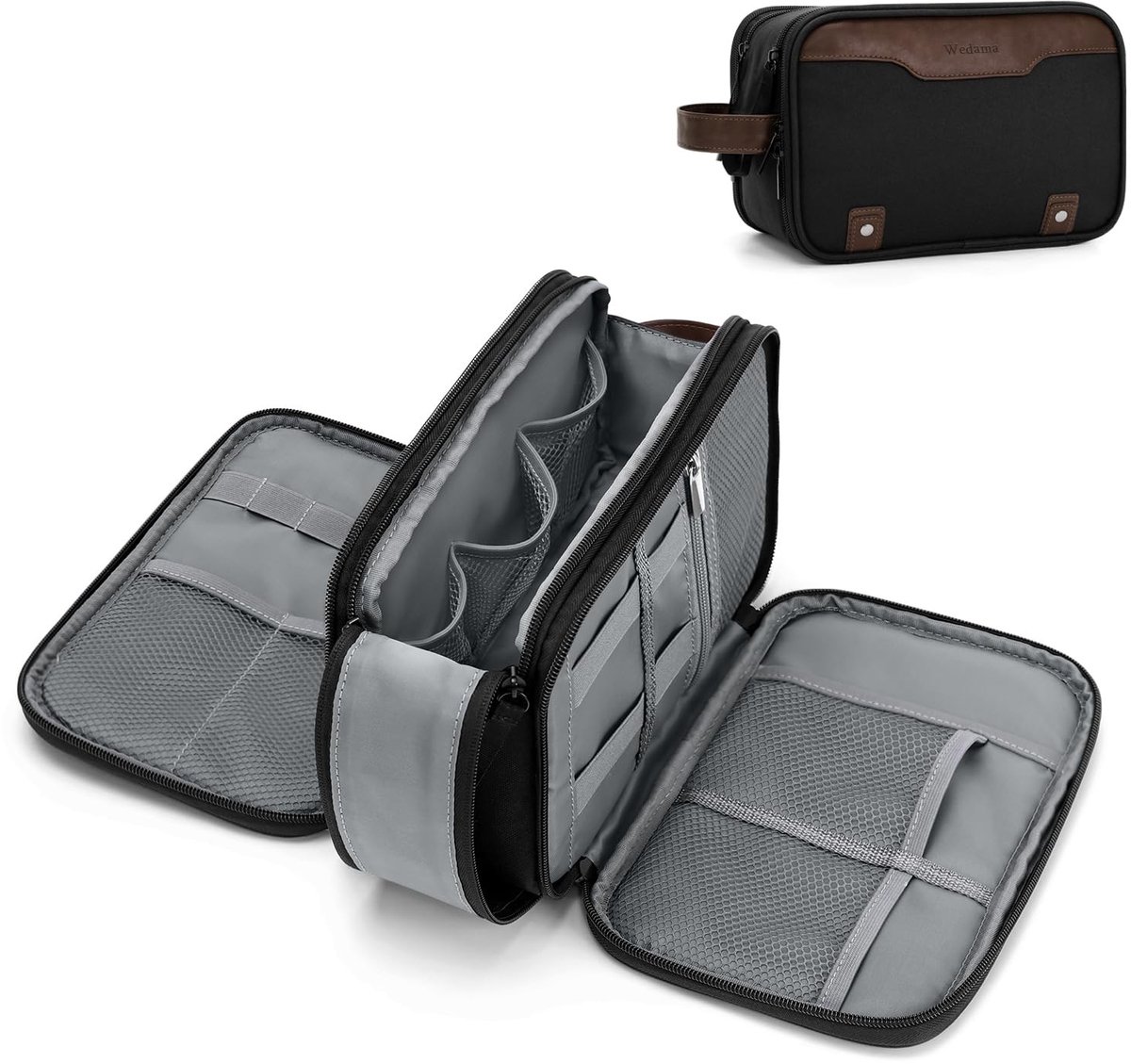 Omgoods - Reistoilettas voor Mannen - Waterdichte PU Lederen Organizer