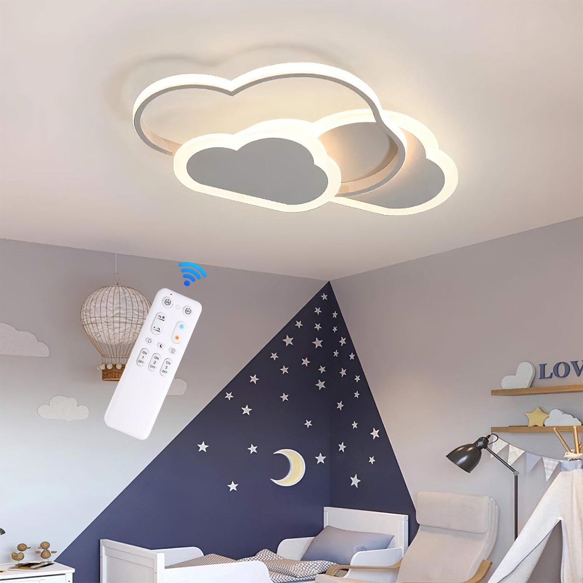 Omgoods - Dimbare LED Plafondlamp voor Kinderkamer met Afstandsbediening