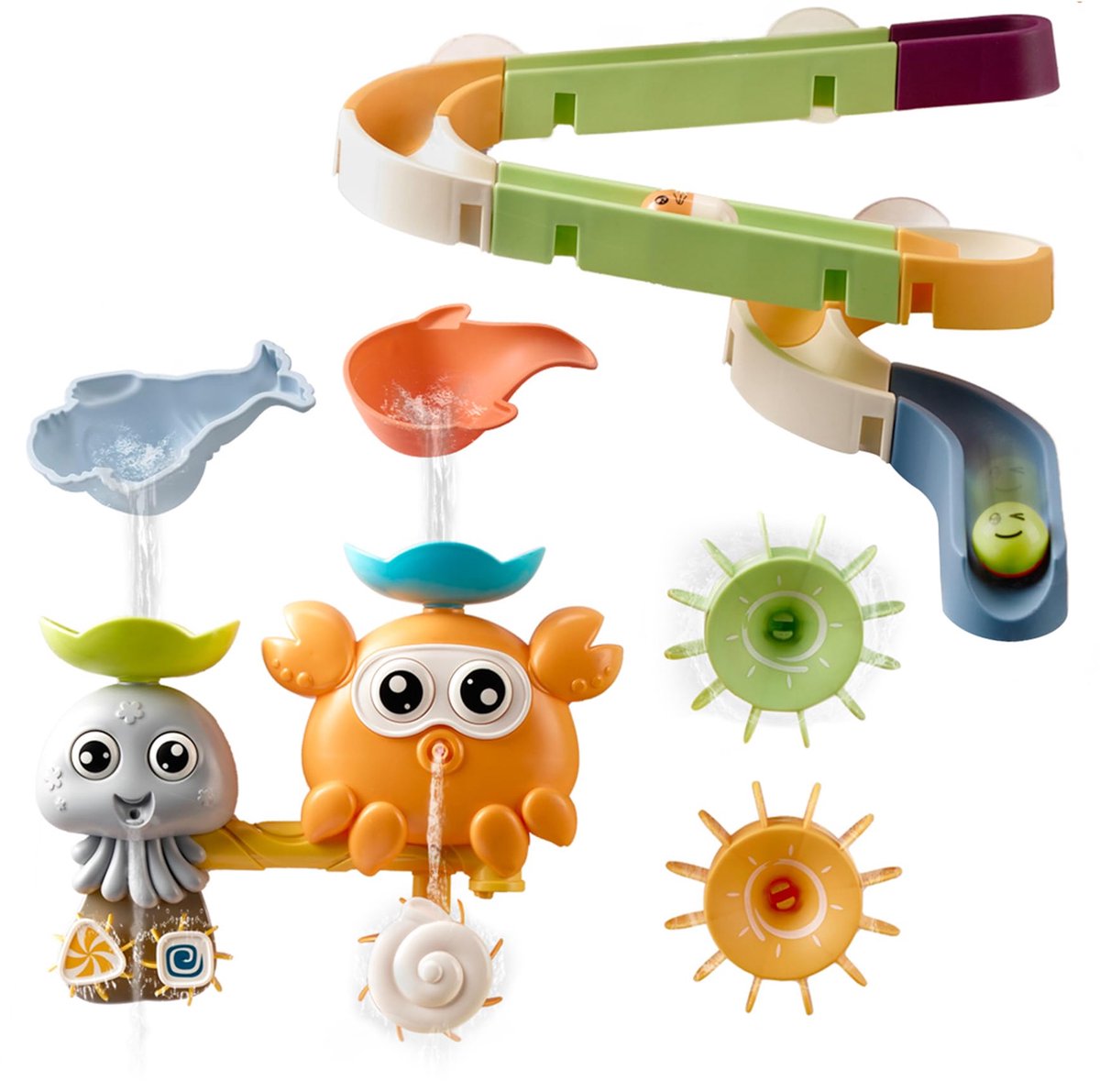 Omgoods- Bad Speelgoed met Zuignappen - Watermolen - Roterende Water Speelgoed - Bad Speelgoed Baby - Zwemspeelgoed - Veilig en Stevig
