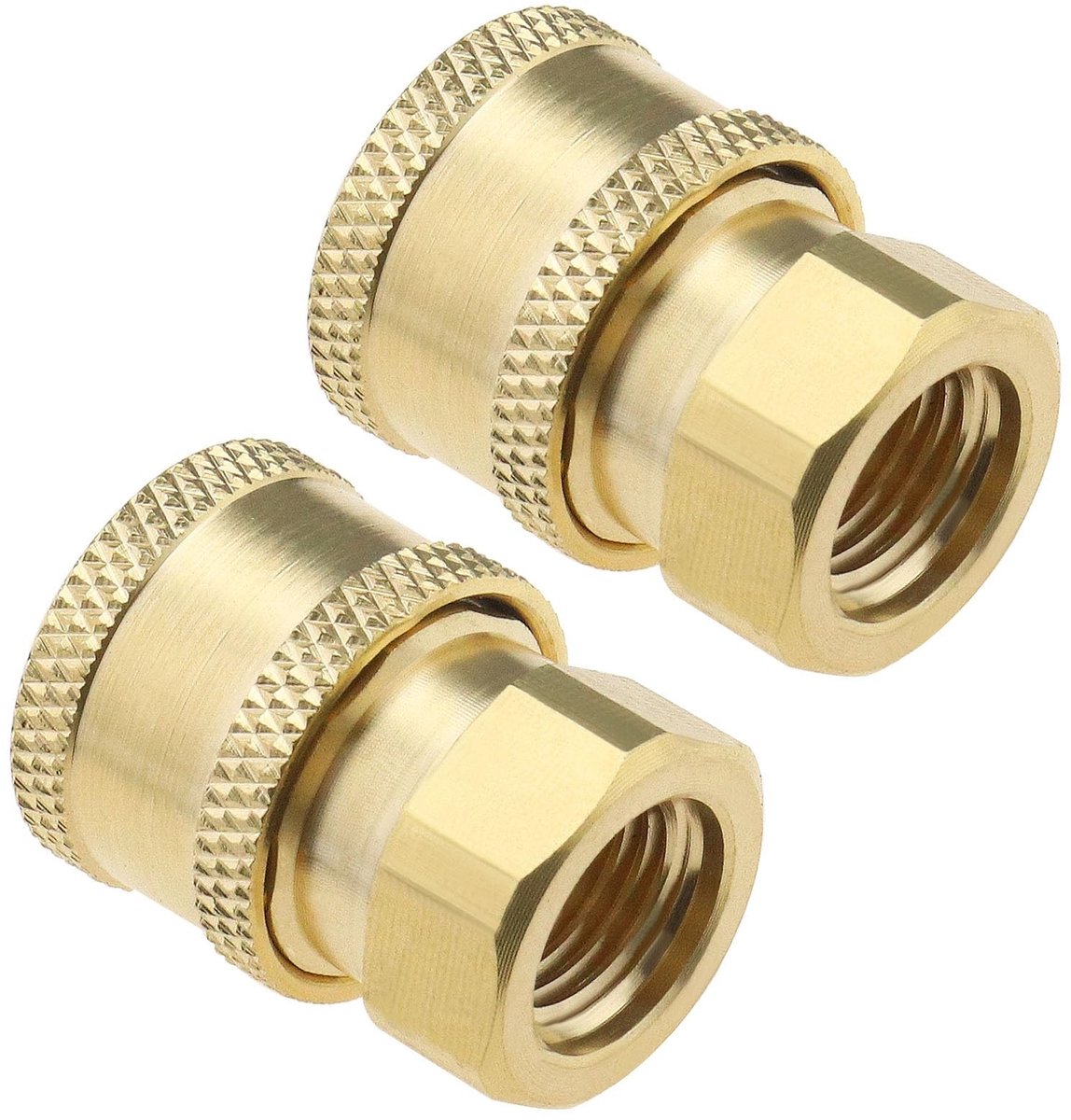 Omgoods - Hogedrukreiniger Koppeling - Universele Quick Connect Set - Duurzaam Messing - 1/4 inch Adapter - Voor Water Apparatuur - 2 Stuks