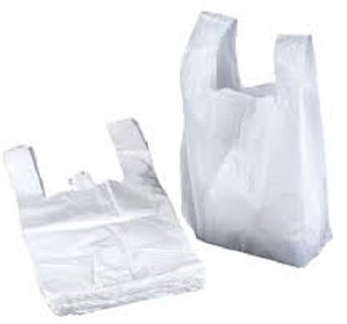 Omgoods - Set van 1000 Witte Plastic Boodschappentassen