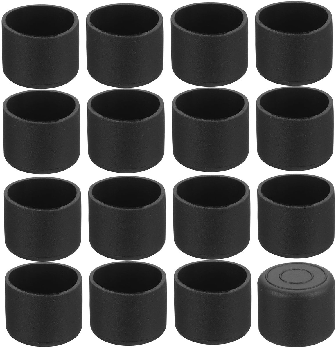 Omgoods - Set van 76 PVC Voetkappen voor Stoelen 22mm Zwart