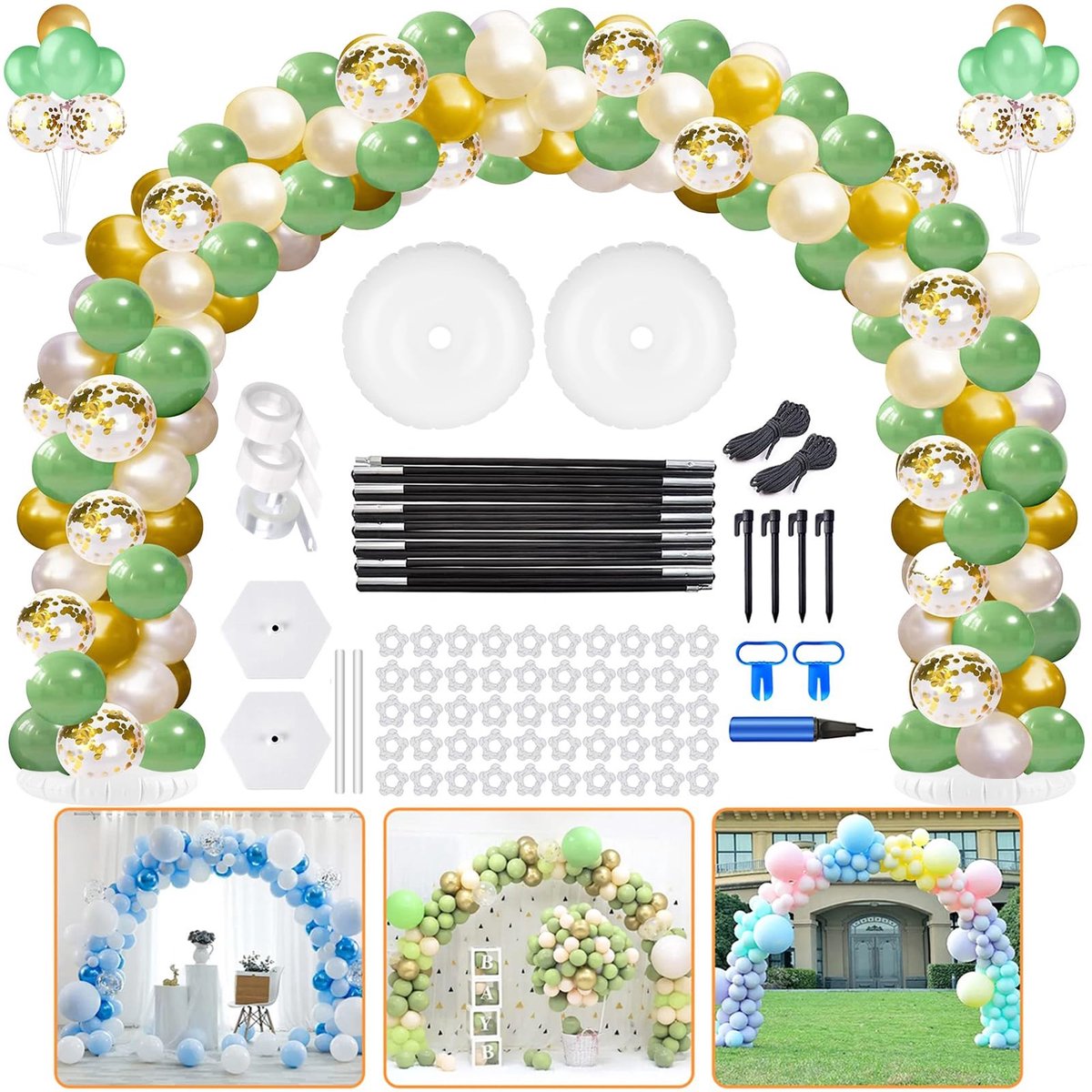 Omgoods - Ballonboog Set met Frame en Basis voor Feesten
