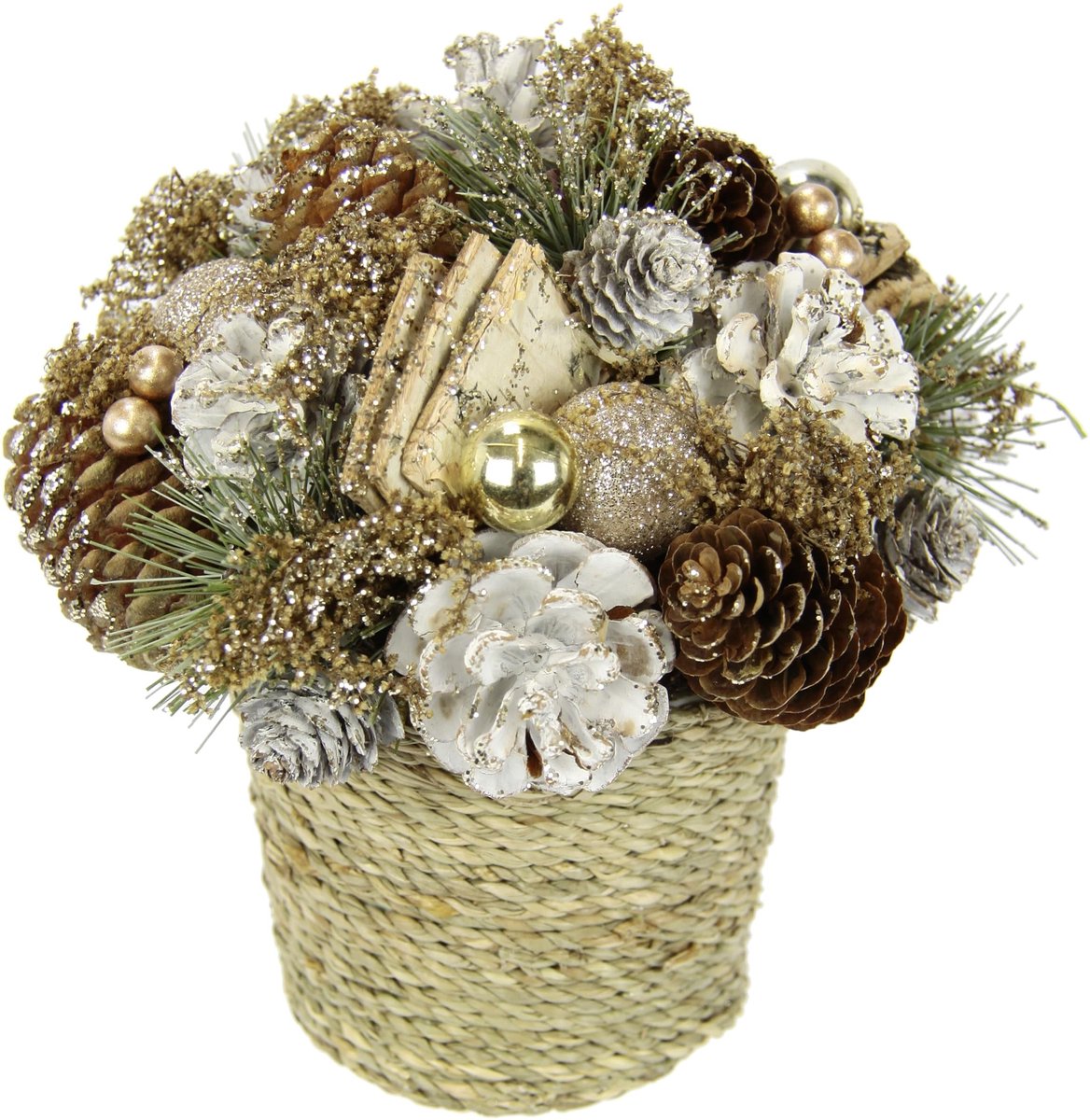 Omgoods - Kerstdecoratie Arrangement met Dennentakken