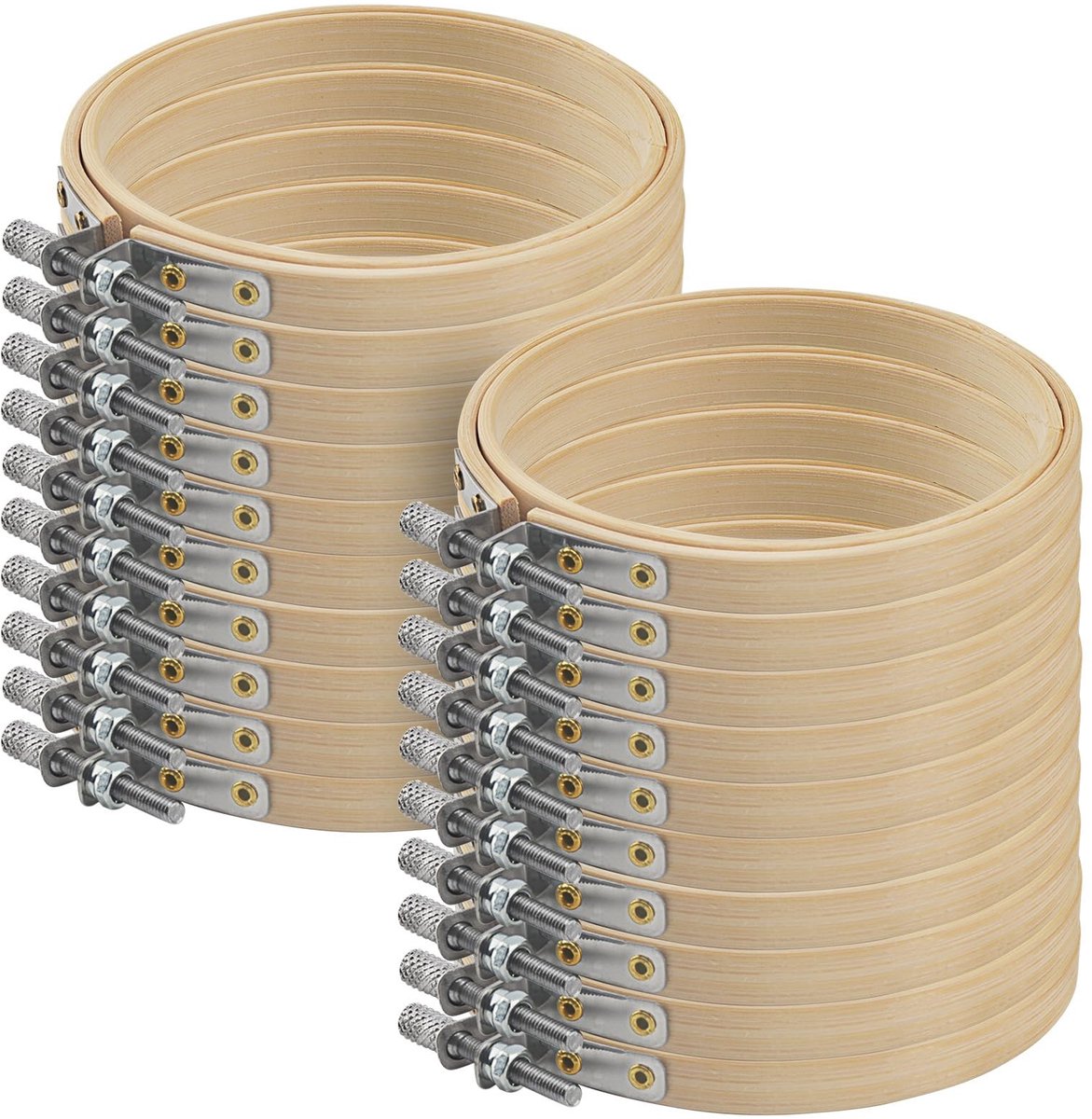 Omgoods - Set van 20 Borduurhoepels 10cm voor Handgemaakte Kunst