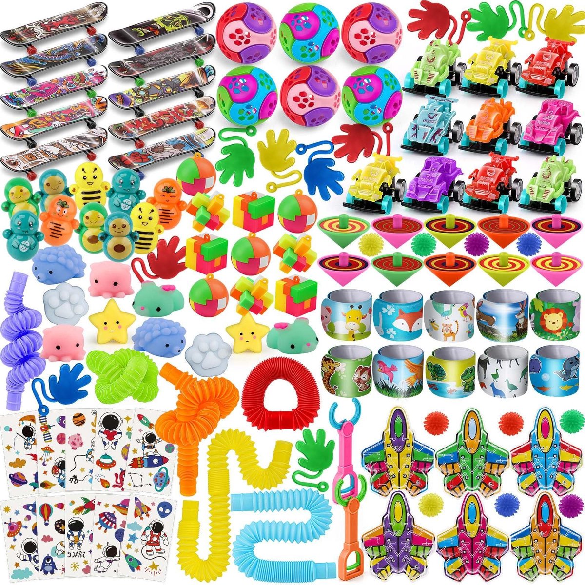 Omgoods- Feestasvullers 120 Stuks - Speelgoed Assortiment - Klasbeloningen - Feestgunst - Goedkope Prijzen - Geschikt voor Jongens/Meisjes