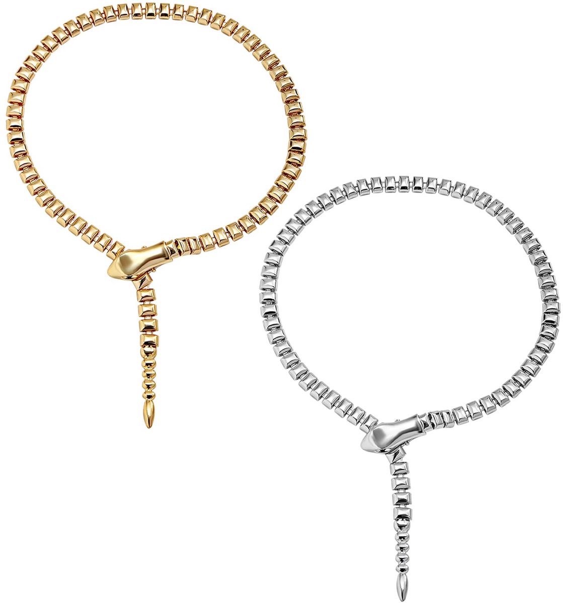 Omgoods - Vintage Slangen Choker Ketting voor Dames