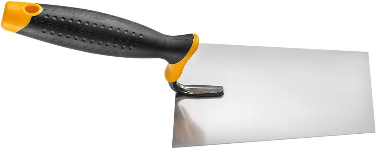 Working Tools troffel 16 x 11 cm, metselstroffel serie 28. Pleistertroffel van roestvrij staal met ergonomisch 2-componentenhandvat voor gips, lijm en plamuur