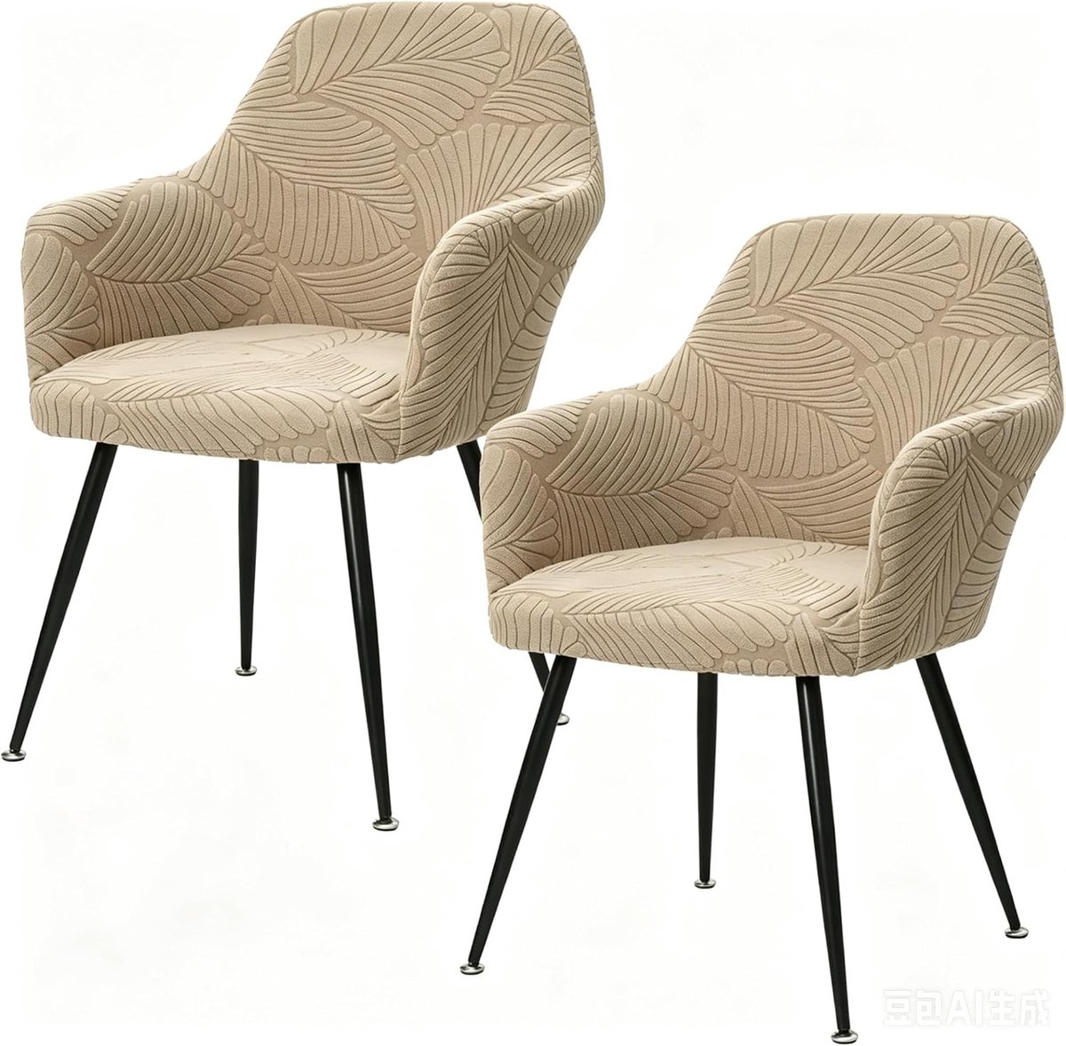 Stoelhoezen met armleuning, stretch, stoelhoezen, afneembare stoelhoes, beschermhoes voor eetkamerstoelen, stoelhoes, schommelstoelhoezen, kaki, 4 stuks