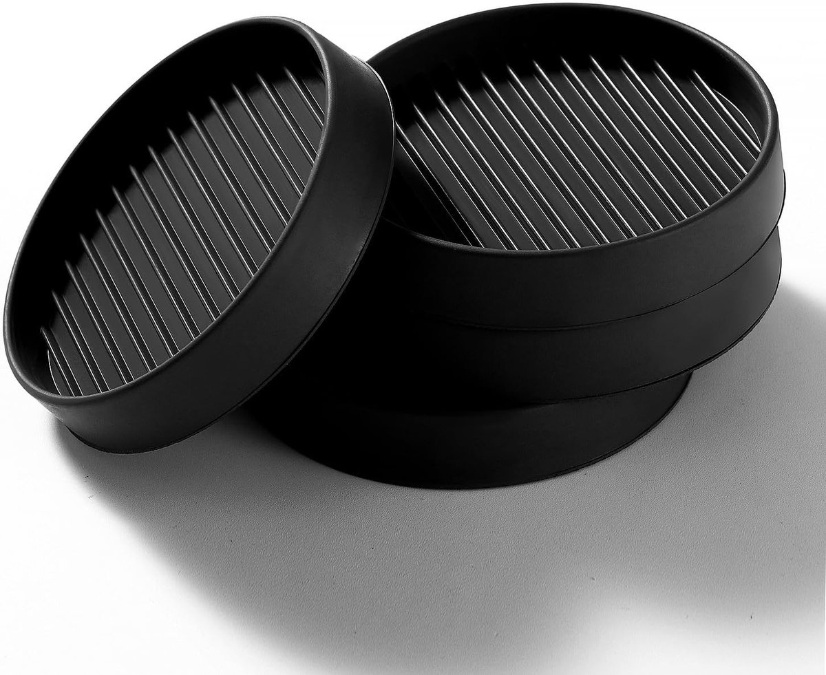 4 Stuks 7.6cm Ronde Antislip Meubelkussens, Bedstoppers Rubberen Meubelpoten, Meubelonderzetters voor Hardhouten Vloeren, voor Bedkast Bankstoel Tafelpiano, Zwart
