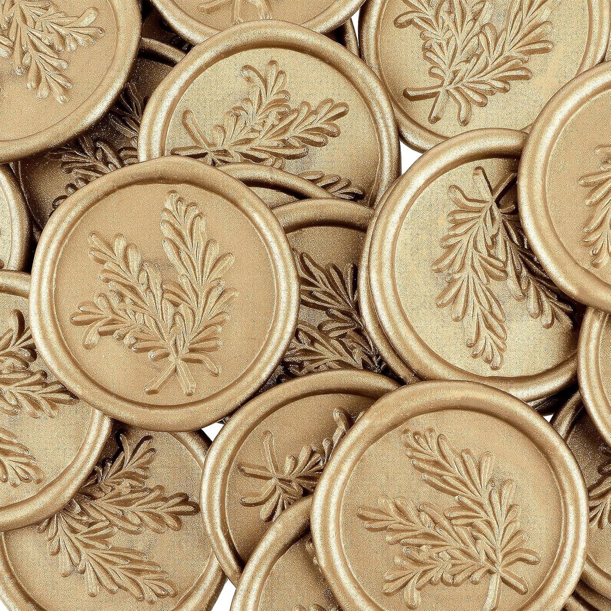 25 stuks gouden waszegels, zelfklevende gouden wasdrukstickers