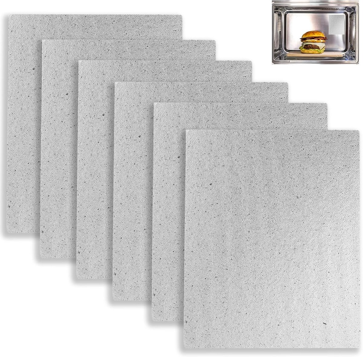 6 stuks golfgeleiderafdekking, micapplaten, universele magnetron-micapplaten, magnetron, mica plaat, vervangingsaccessoires, micapschijf voor alle magnetrons