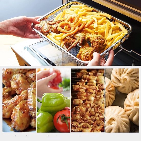 knappermand, niet-stick knapperige ovenmanden, grillmand oven — afbeelding 4