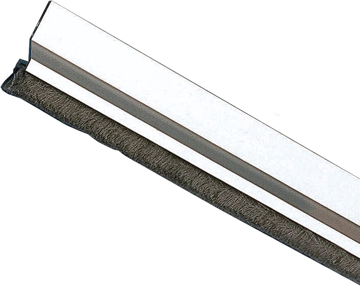 Draaitrekker voor deuren 1m - Zelfklevend - Aluminium met haarborstel - Bespaar energie en houd insecten buiten - ShopVlot