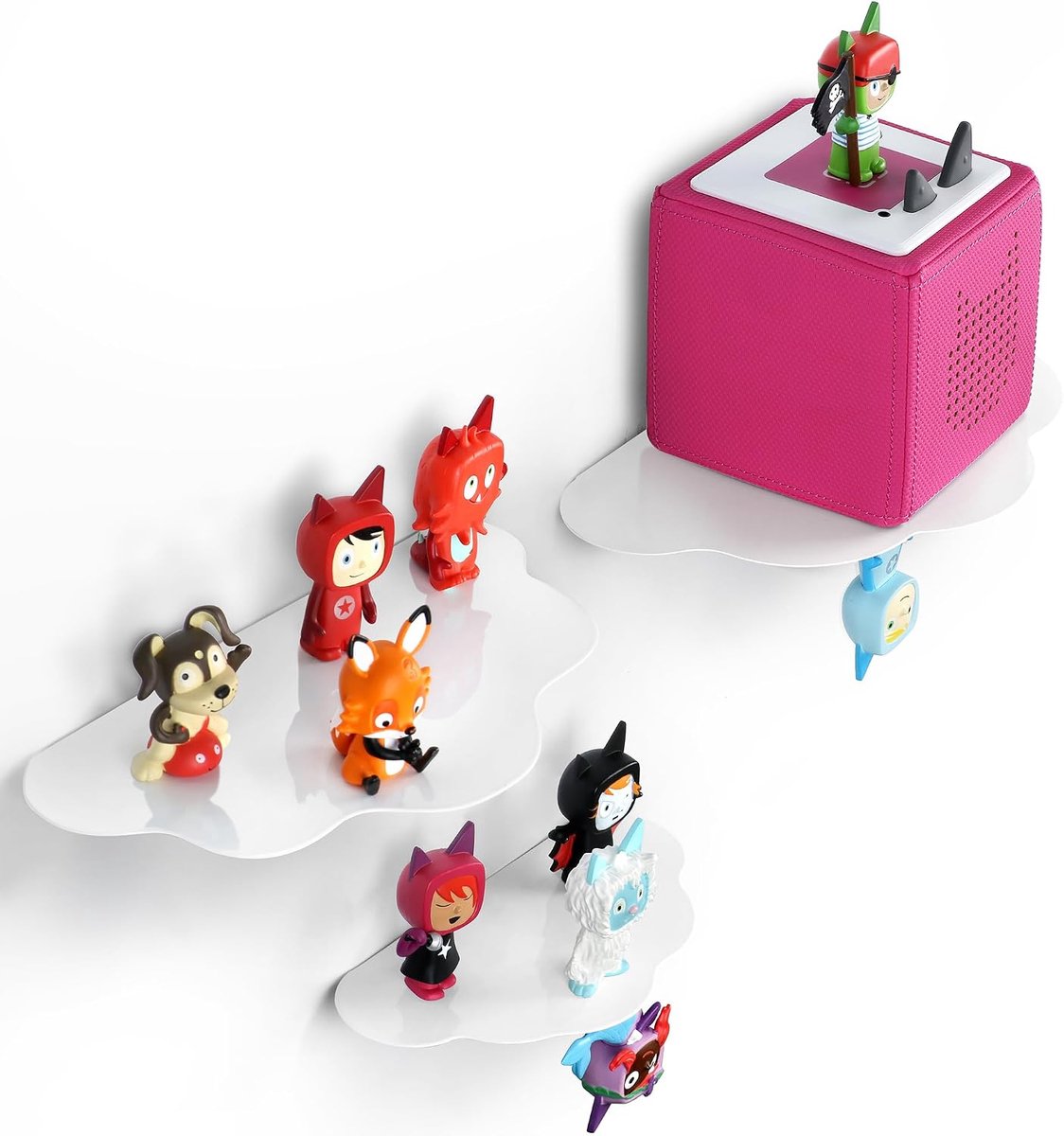 Tonie opbergrek met 60-70 kleverige metalen vellen, creatieve doos, magnetisch display voor poppen, organisatie voor kinderen met laadstation