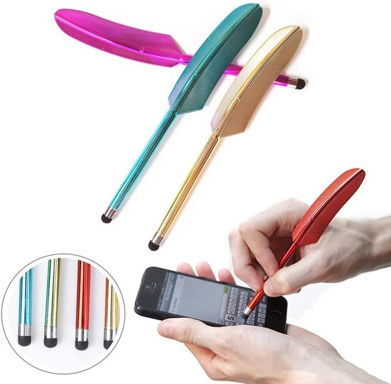 8 stuks stylus voor touchscreens, meerkleurig, veervormig, universeel, hoge gevoeligheid, capacitieve styluspen, touchpen, Kindle tablets, smartphones en andere touchscreen-apparaten — afbeelding 3