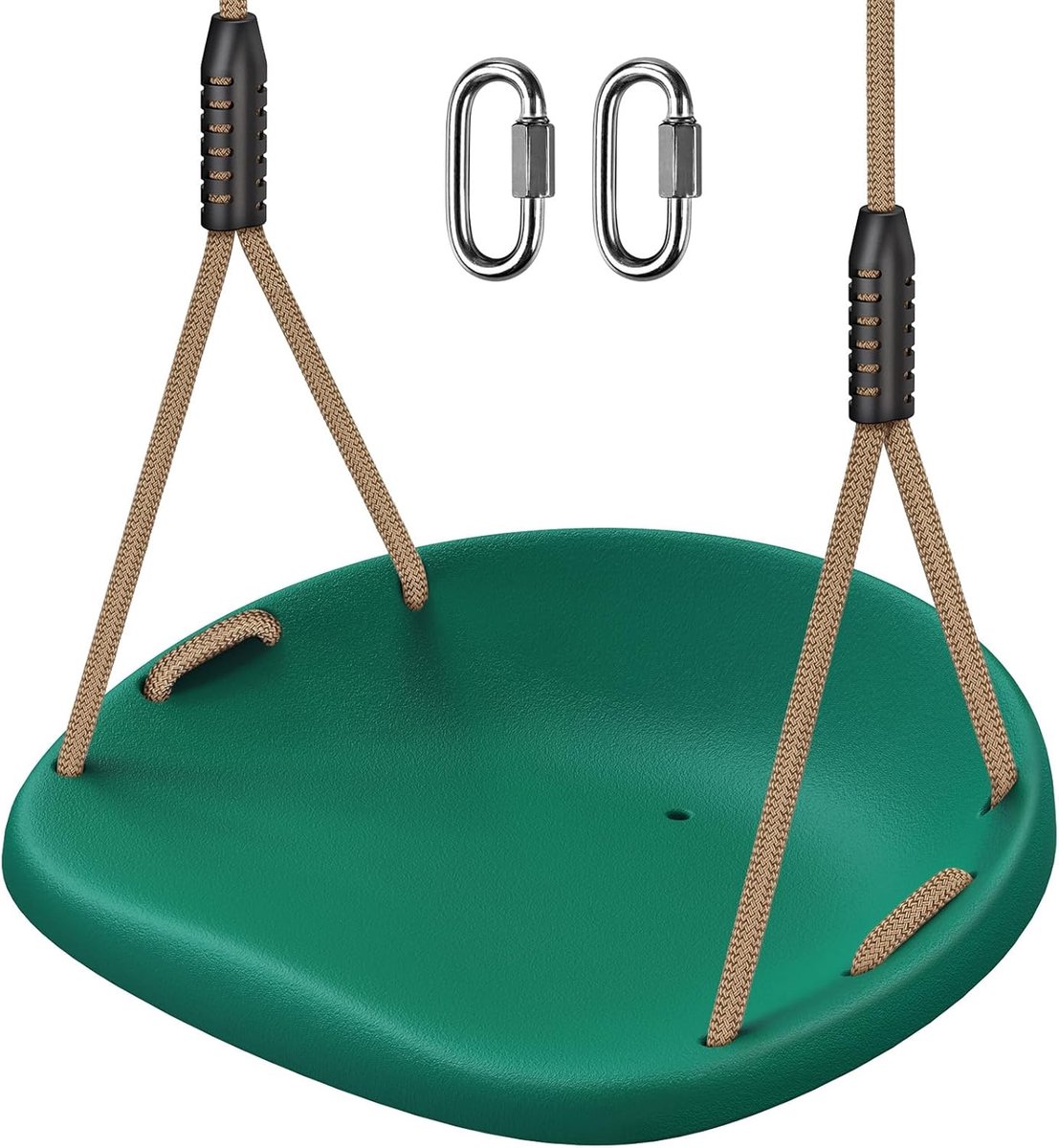 Schommel voor kinderen, binnen en buiten, babyschommel, hard rubber, schommelzitje, speelplaats, tuinschommel, brede schommelplank met verstelbaar touw van 150-200 cm, voor tieners en