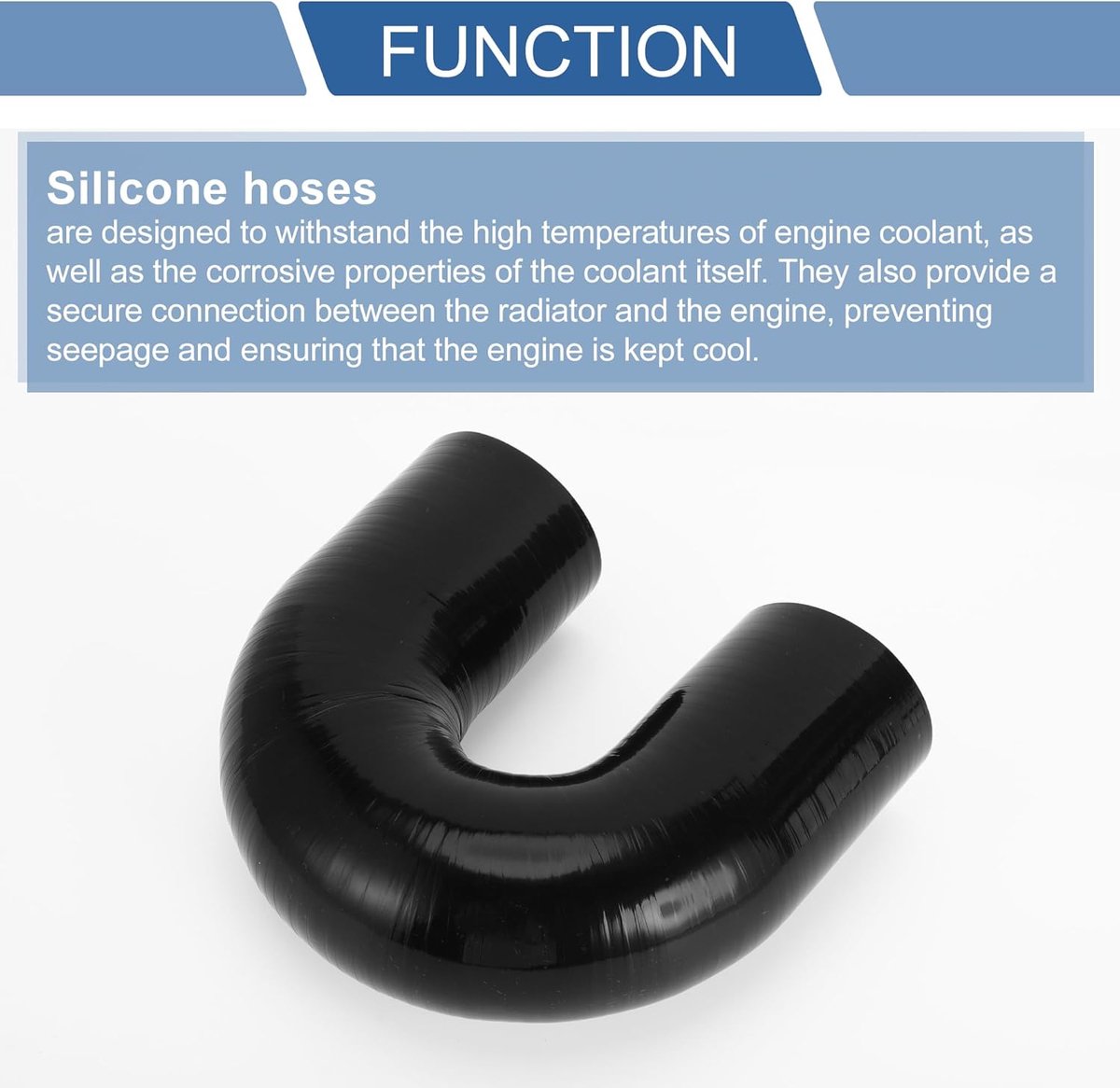 ABSOPRO 1 Stuk 60mm/2.36" ID 120mm/4.72" Lengte 180 Graden Zwarte Auto Silicone Slang Koelslang Universeel