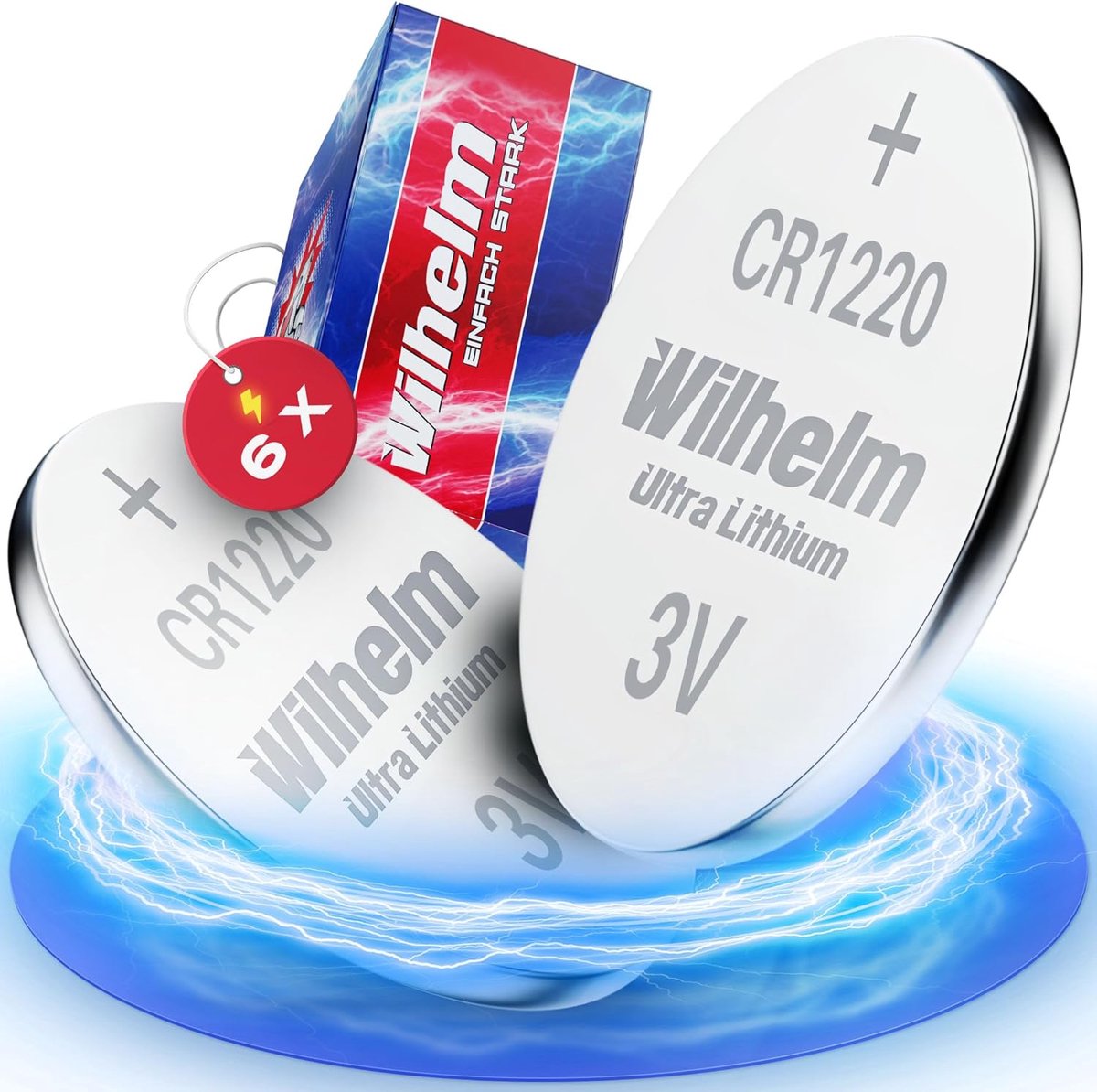 SnelShoppen - 6X CR1220 Lithium Knopcelbatterij 3V 40mAh Ø12x2.0mm Geschikt voor Fotografie en Diverse Apparaten