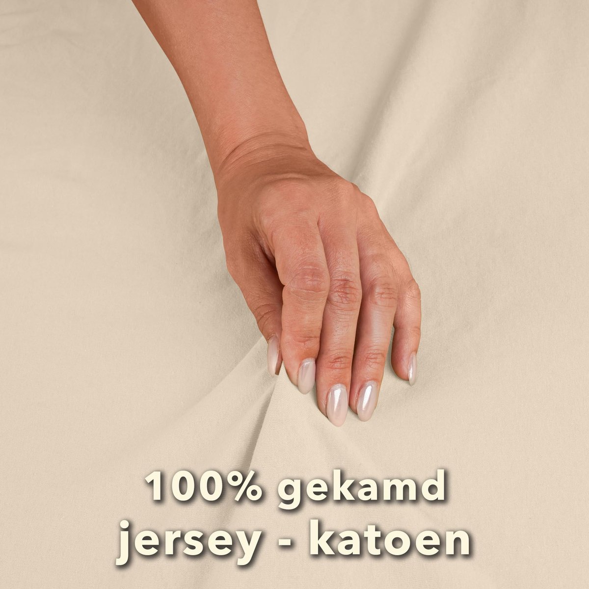 SnelShoppen - Spannbettlaken 140x200cm, 100% Gekämmde Katoen, OEKO-TEX 100, Hoogwaardige Kwaliteit, Creme, Geschikt voor Matrassen tot 25cm Hoogte