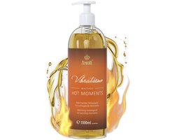 Vibratissimo Hot Moments 1000 ml massageolie - Verwarmende massage-ervaring - Stimulerende massageoliën, ontspanning voor koppels & glijolie