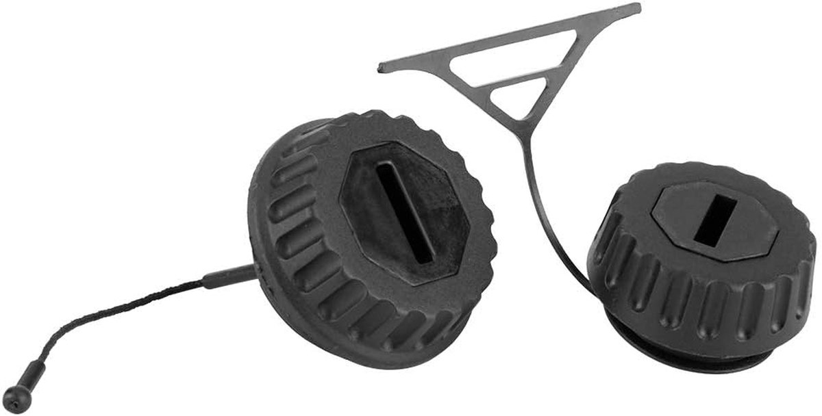 Kettingzaag Dop Set - Brandstof Olie Dop - Onderhoud Gereedschap - Duurzaam Kunststof - 5 cm - Zwart