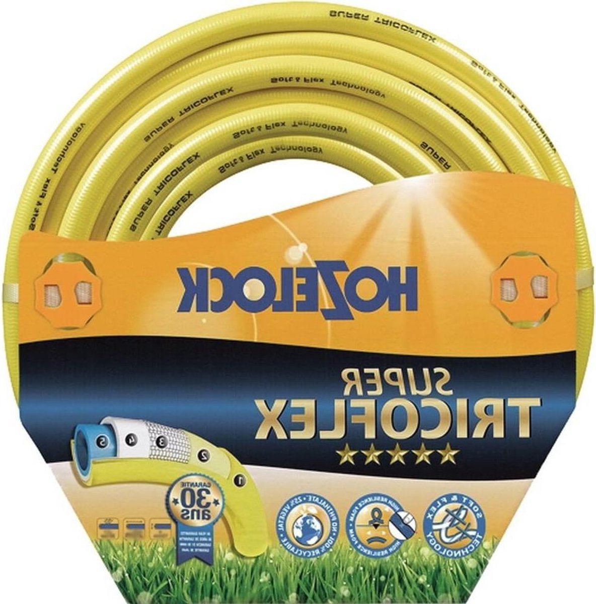 Tricoflex waterslang - Tuinslang flexibel - Tuin water geven - Gevlochten versterking - 30 meter 1/2 inch - Groen