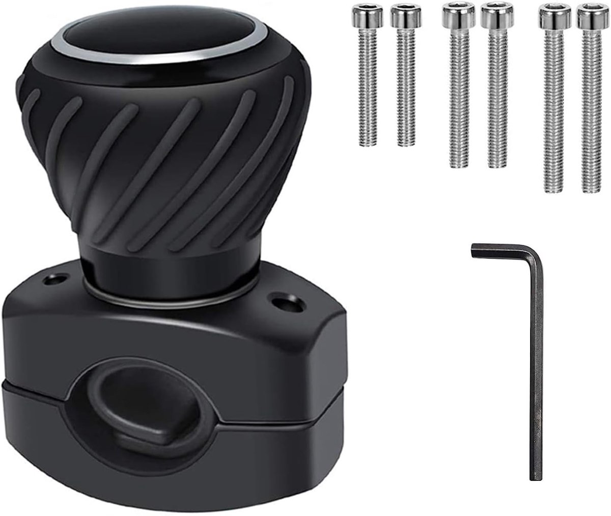 Steering Wheel Knob Spinner voor Auto, Vrachtwagen, Tractor en Heftruck - Zwart Accessoire voor Betere Controle en Comfort tijdens het Rijden