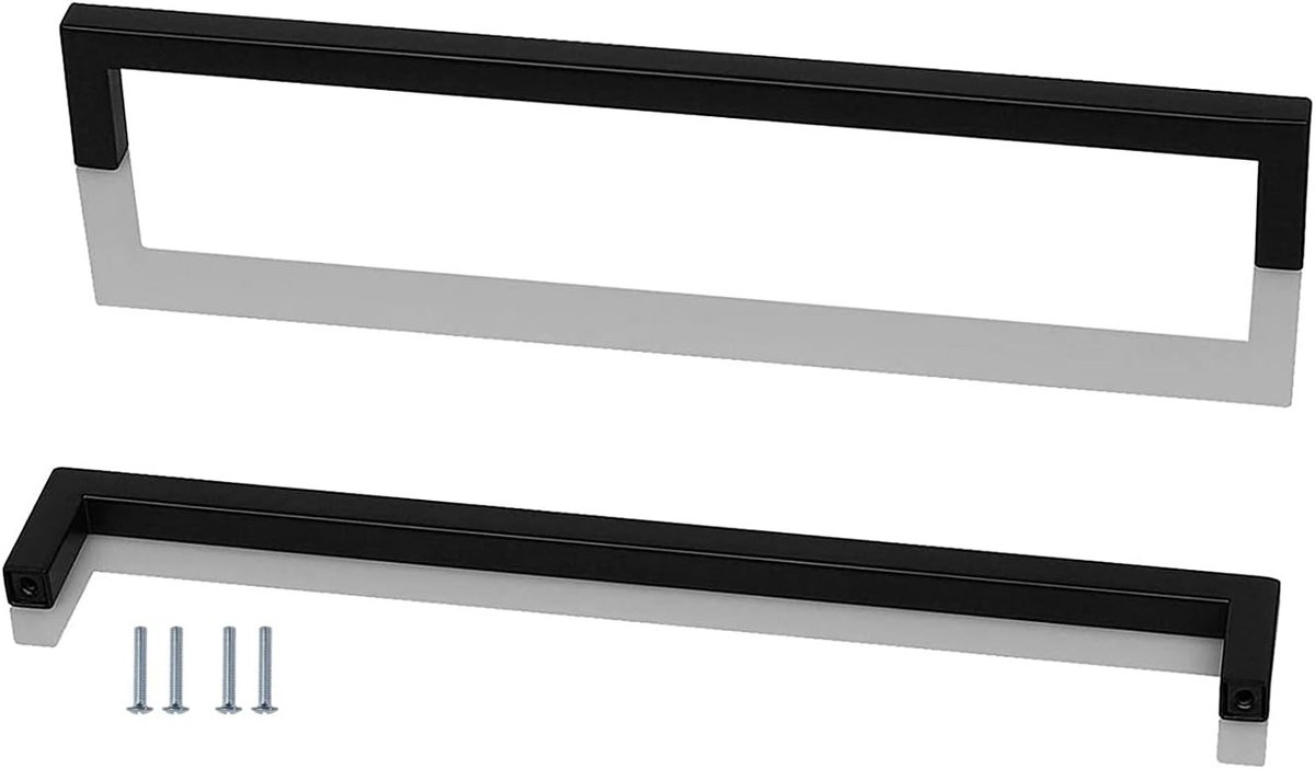 Stainless Steel Keuken Kastdeurgrepen voor Kasten en Lades - 320mm, Zwart, Inclusief Schroeven, Duurzaam en Modern Design
