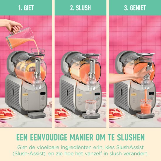 Ninja SLUSHi XL Frozen Drinks Maker met Slush-Assist-technologie, extra-grote inhoud van 3,7 l voor slush, bevroren cocktails en meer - Mocca - FS601EUBR — afbeelding 2