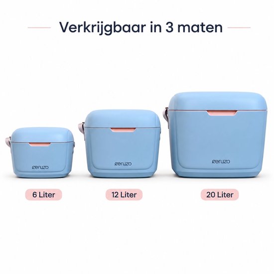 Ceruzo Koelbox 20 Liter - Verstelbare Draagriem - Blauw - Geschikt voor IJsblokjes van Ceruzo — afbeelding 4