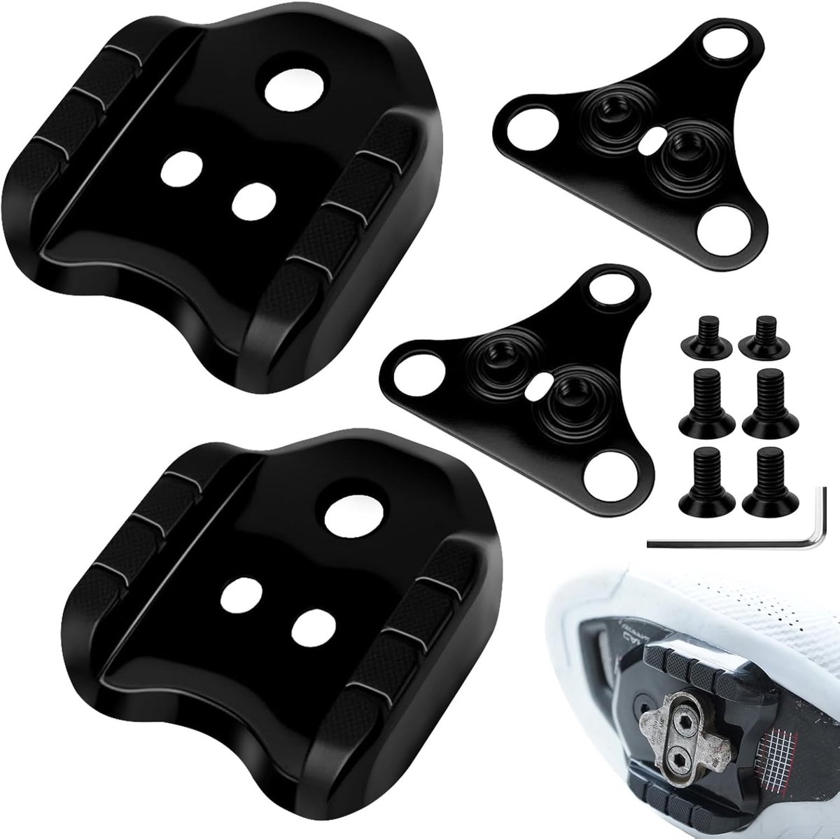 Solidchoice - 2 Stuks Fiets Cleats Adapter Compatibel met Shimano - Pedaalplaat Converter