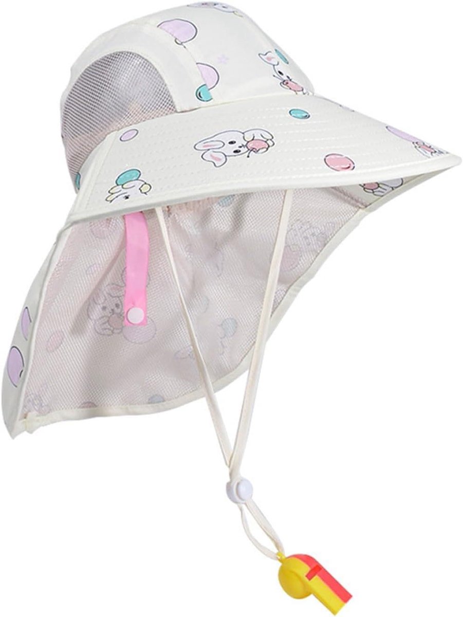 Zonnehoed Kinderen - Vissershoed Meisjes Jongens - Zomerse Bescherming - Verstelbaar Design - One Size - Blauw