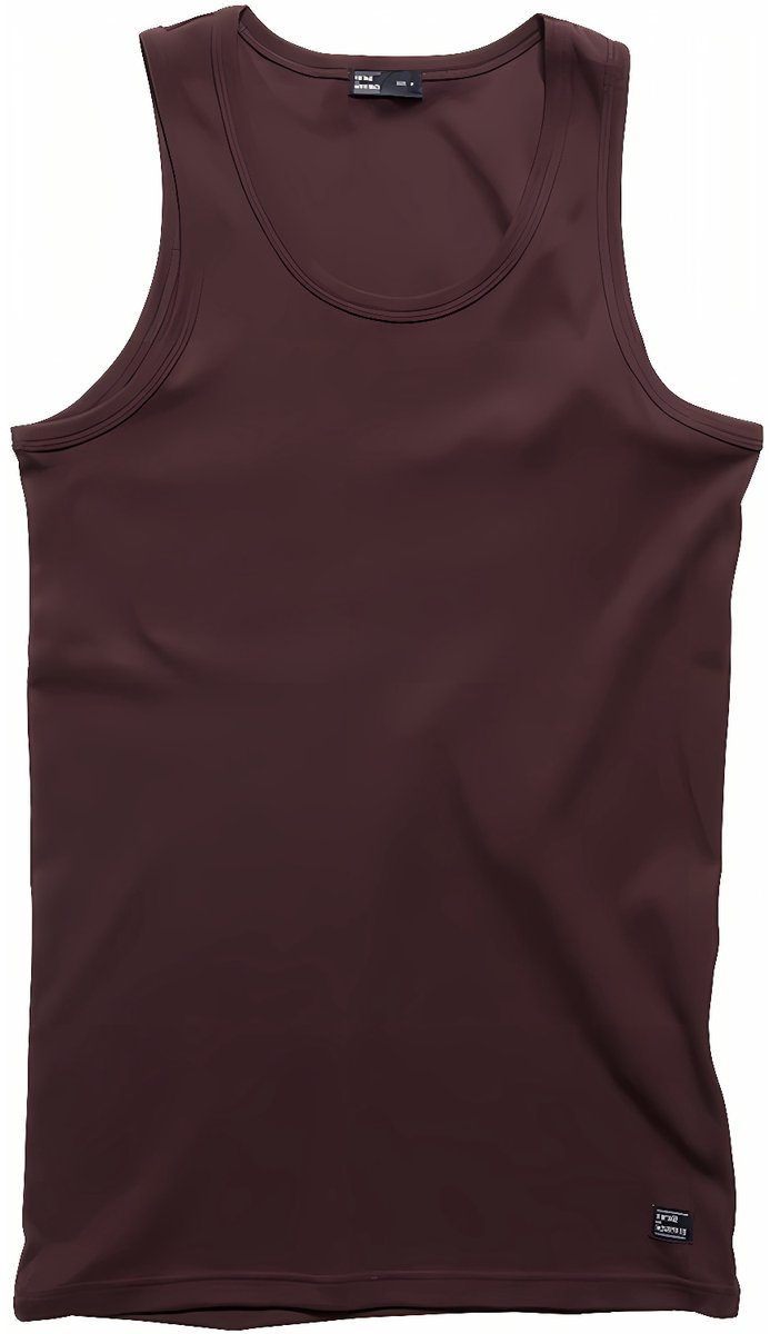 Vintage Industries Bryden rib singlet burgundy S