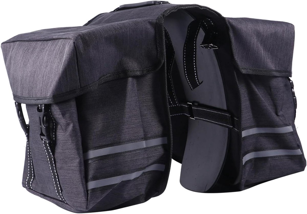 Multifunctionele Fietstas - Bagagedragertas Fiets - Fietsen Organiseren - Grote Capaciteit - 25L - Zwart