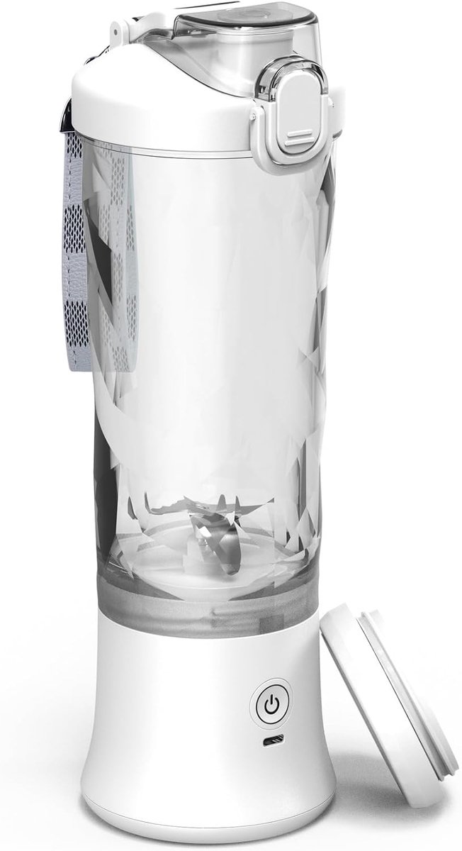 Draagbare blender 600ml - USB juicer - 6-bladige kop - Geniet van verse sap onderweg - SnelShoppen