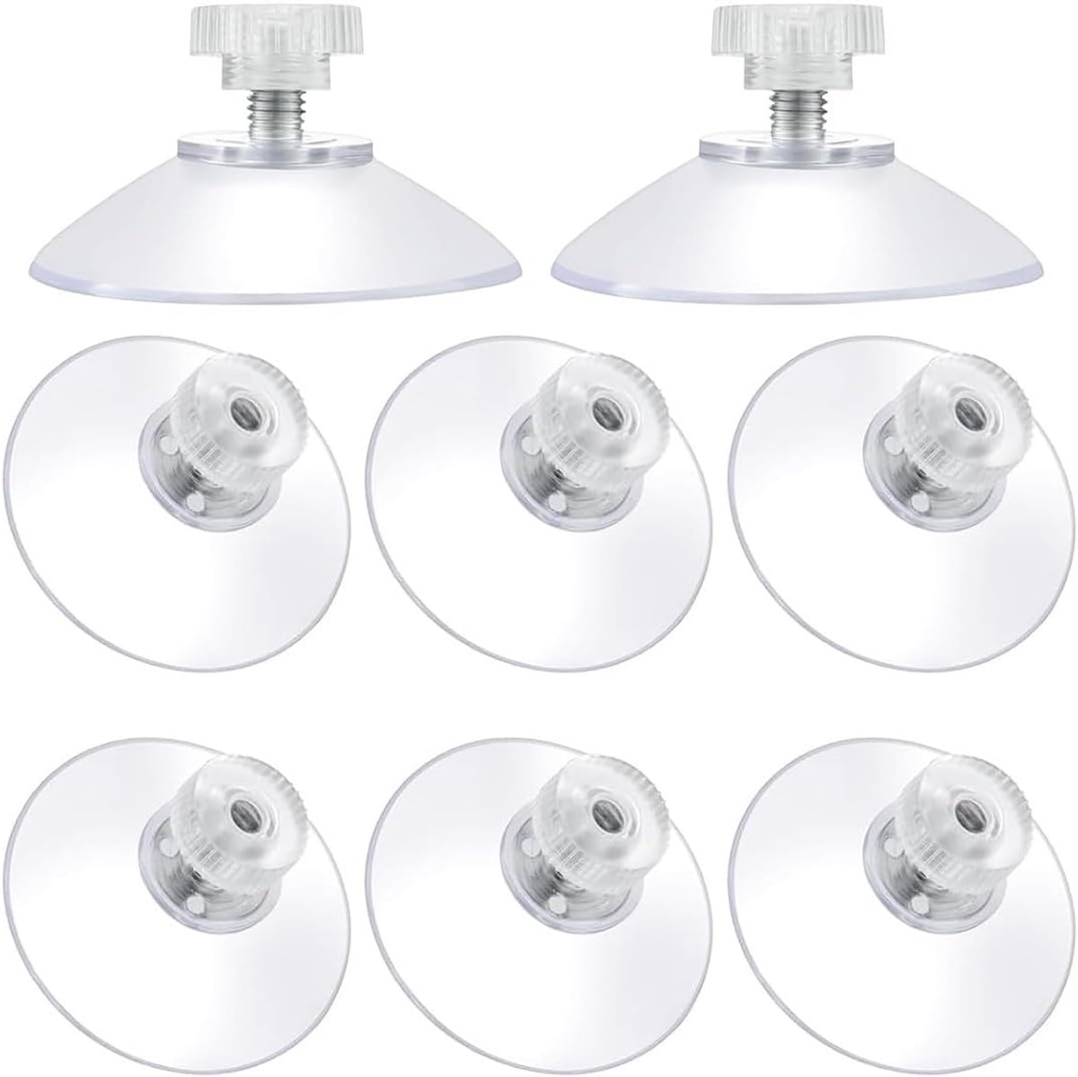 Suction cups 41 mm - transparant - extra sterke PVC - ideaal voor het ophangen van gordijnen - SnelShoppen