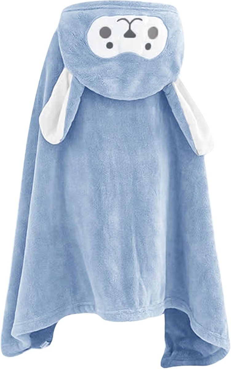 Badhanddoek voor baby 70x140 cm - zachte fleece met schattige capuchon - snel drogend en comfortabel - SnelShoppen