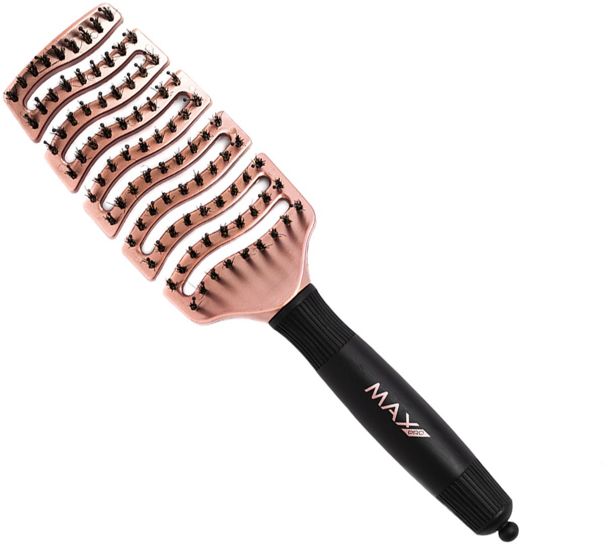 Max Pro Detangler Haarborstel Rose goud - Antiklit - Haar borstel - Jongens en meisjes - Comb - Brostel - Rose goud - Zwijnenhaar borstel