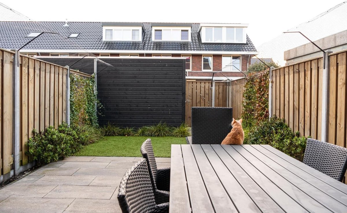 Kattengaas - Zwart - Inclusief Beugels - Weerbestendig - Voor Katten