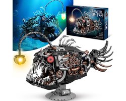 Mechanische Lantaarnvis Bouwset - 1038 Stuks Dierenspeelgoed - Bouwblokkenset - STEM-Bouwcadeau Voor Kinderen