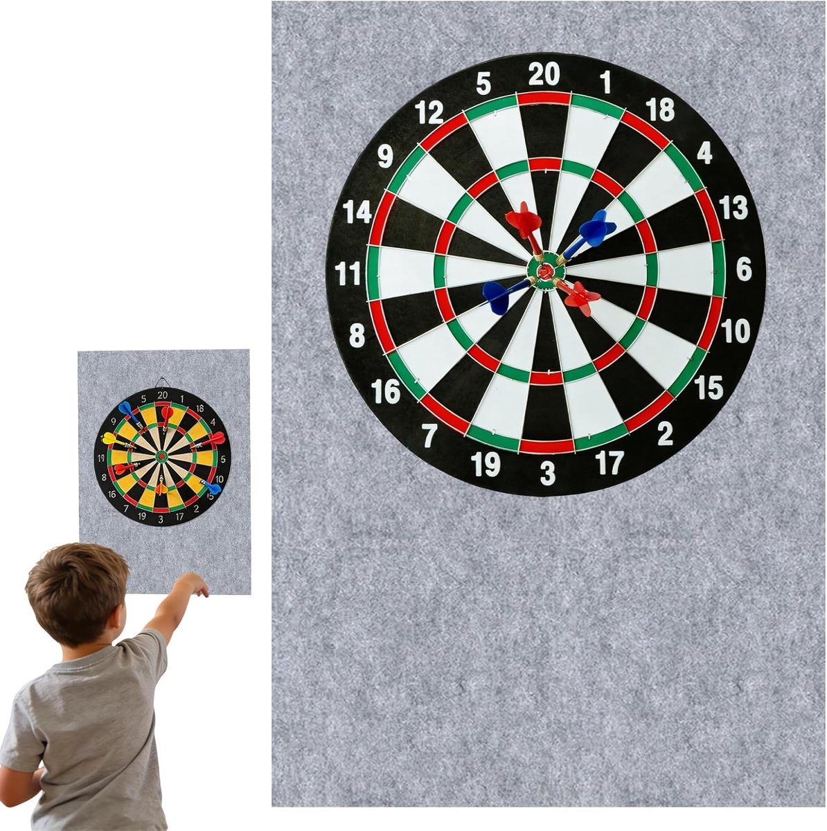 Dartboard Wall Protector, Felt Dartboard, Wall Protector, Self-Adhesive Wall Border for Dartboard, Felt Dartboard - ShopVlot