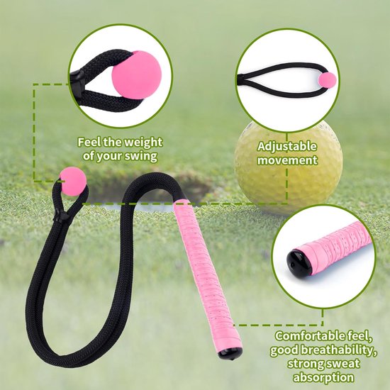 Golf Swing Trainer met Touw, Trainingshulpmiddel voor Snelheid, Ritme en Kracht, Ideaal voor Alle Spelniveaus en Verbetering van Flexibiliteit van Merkloos — afbeelding 3