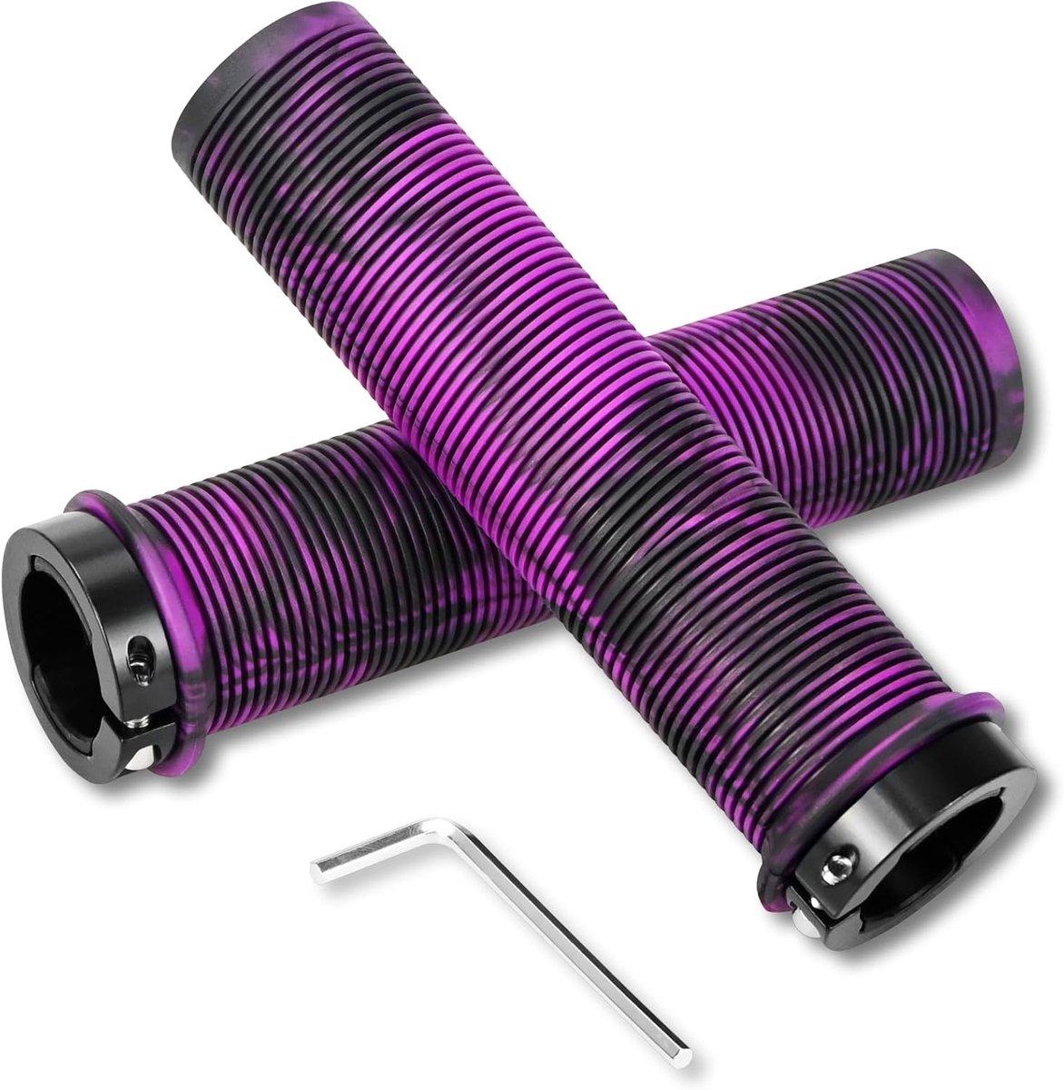 SnelShoppen - Fietshandgrepen 22 mm - Antislip Rubber Handvat met Aluminium Lock - Ergonomische Structuur voor MTB, MXB, Stunt Scooter - Verkrijgbaar