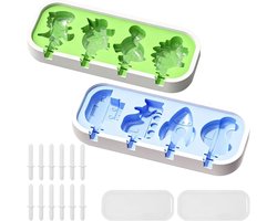 YXHZVON Popsicle Mould, 2 Pcs Silicone Popsicle Mold with Chops, Reusable Popsicle Mould for DIY Ice Cream, BPA Free - ShopVlot