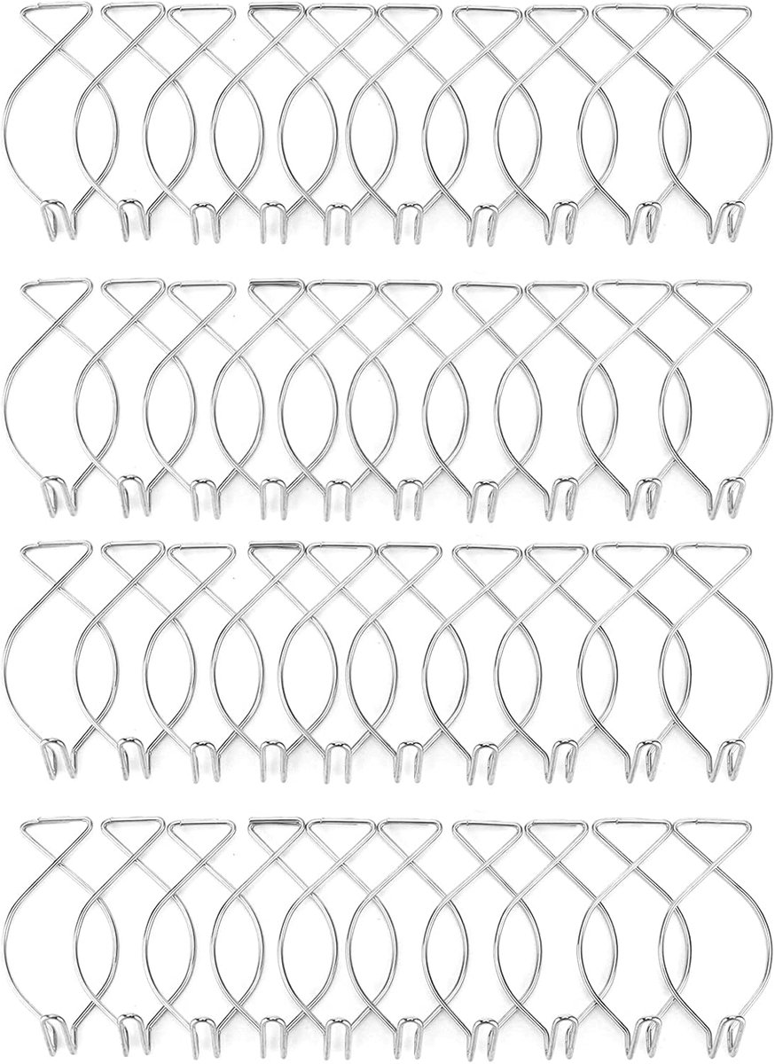SnelShoppen - 40 Stuks Plafondhaak Clips F2, Hanghaak Automatische Terugslag voor Kantoor, Feest, Thuis en Bruiloft Decoratie, 5.8x3x1.8cm