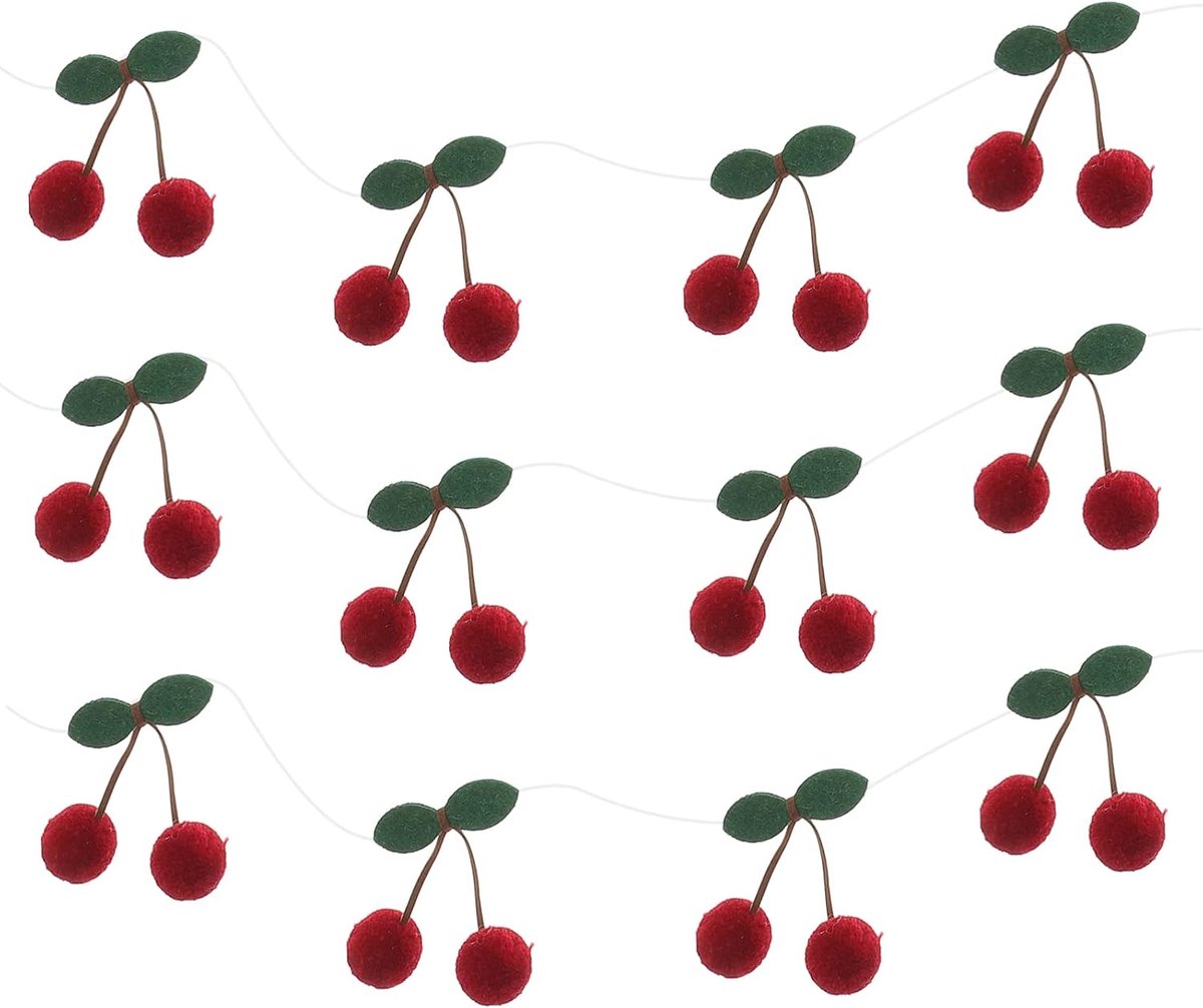 Cherrygirlande decoratie - vilt - levensgetrouwe uitstraling - feestelijke sfeer voor babyshower - ShopVlot